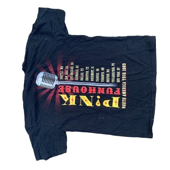 Rare 2009 Pink Graphic Shirt Funhouse North Band T Shirt - Picture 3 of 4